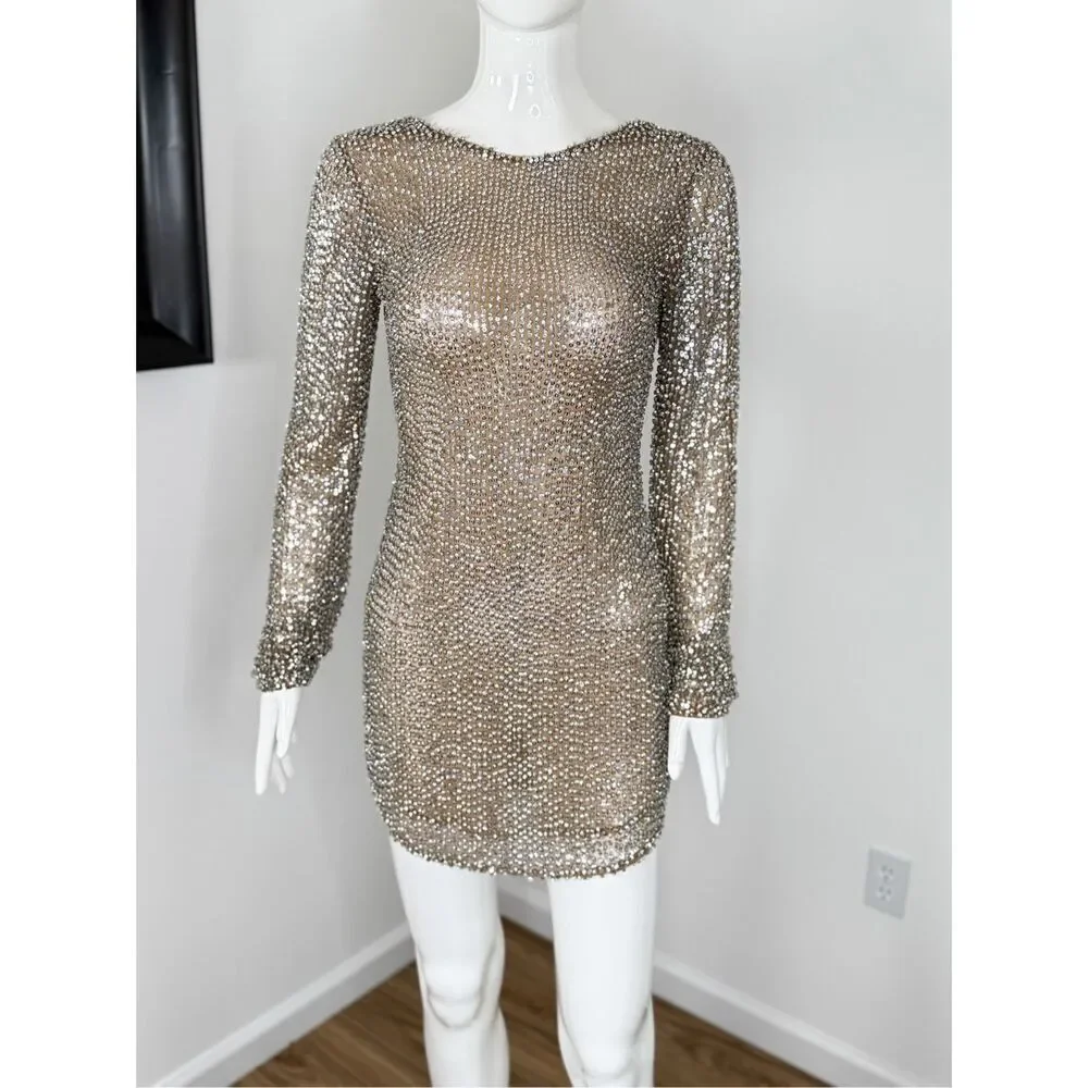 Retrofete Malaya Sequin Embellished Dress Size XS